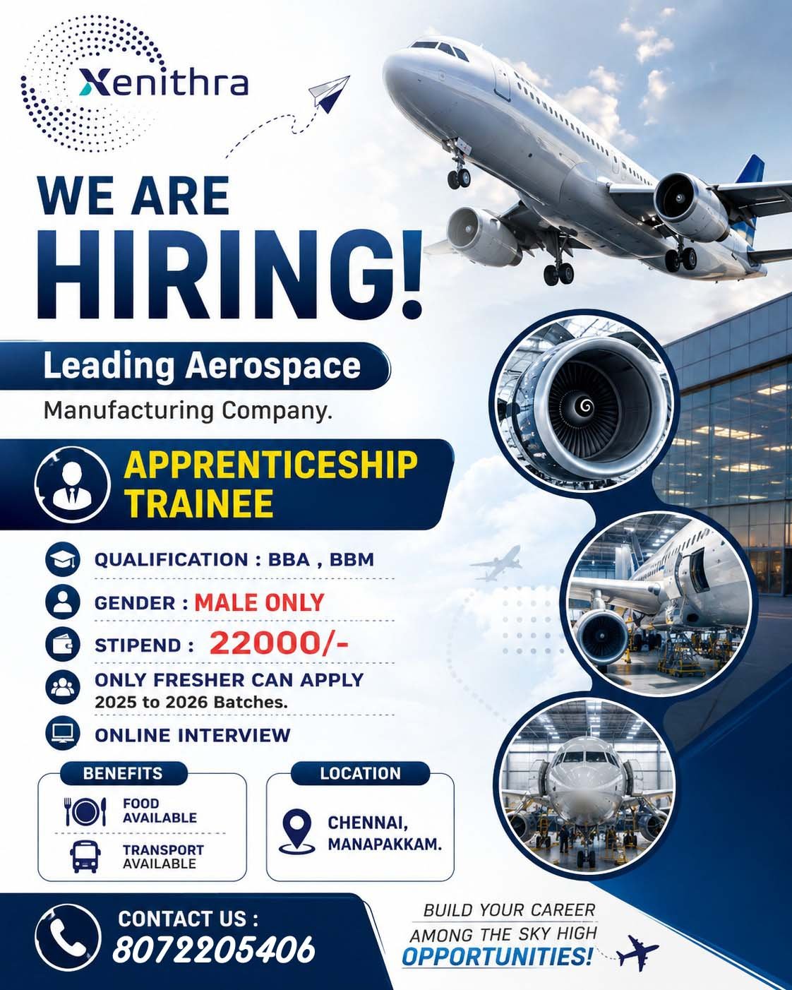 Leading Aerospace Manufacturing Company.(APPRENTICESHIP TRAINEE)